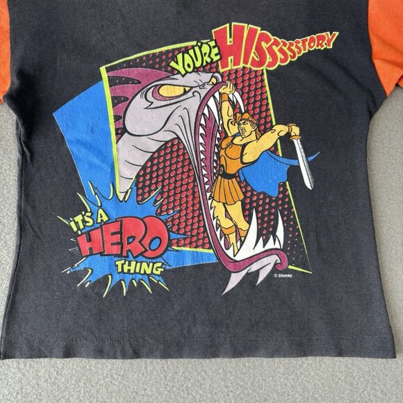 VTG 90s Disney Hercules Graphic T-Shirt Youth Single Stitch Hero Comics RARE - Picture 3 of 14